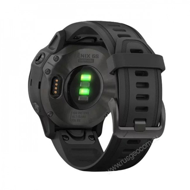 Часы Garmin Fenix 6S Sapphire серый DLC с черным ремешком