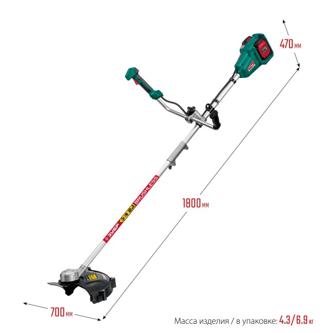 Триммер бесщеточный ТАБ-365-22 ЗУБР 2 АКБ Триммер бесщеточный ТАБ-365-22 ЗУБР 2 АКБ