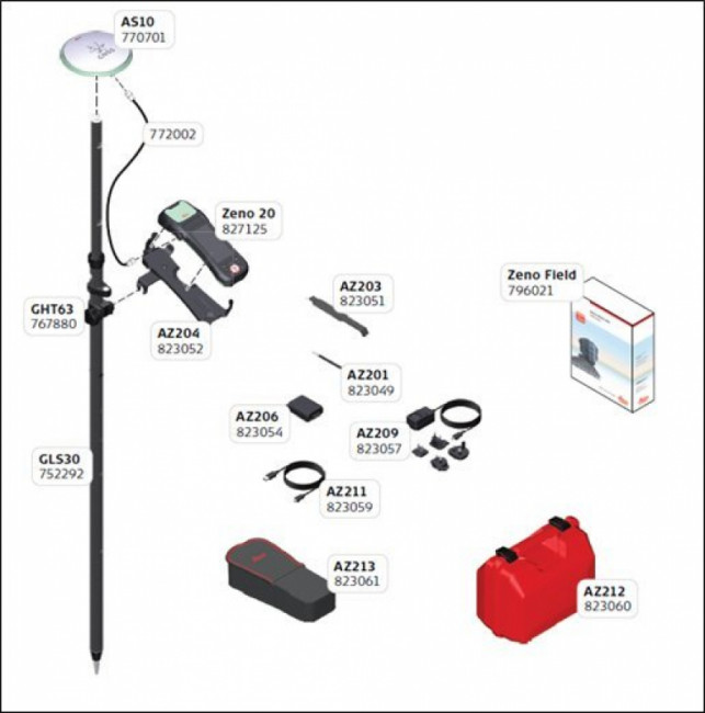 Комплект приемника Leica Zeno20 L2 Glonass Android