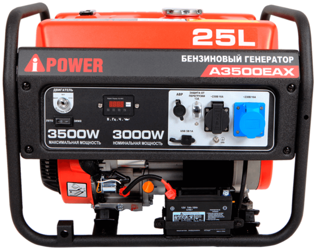 Бензиновый генератор A-iPower A3500EAX + блок автозапуска A-iPower 230 В, 50 А