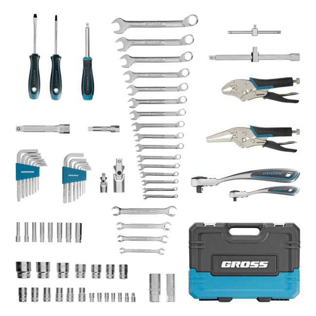 Набор инструментов 1/4", 1/2", CrV 78 предметов Gross