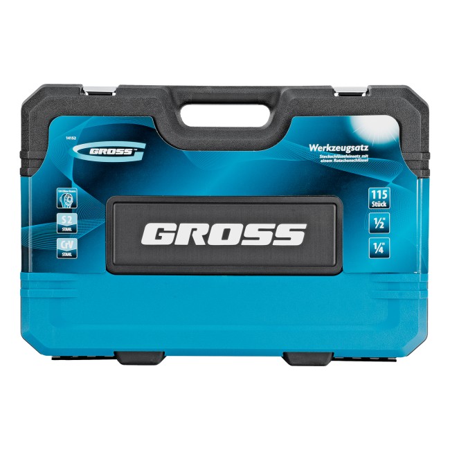 Набор инструментов 1/4", 1/2", CrV 115 предметов Gross