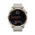 Часы Garmin Fenix 7S Sapphire Solar титановый кремово-золотой с светло-песочным силиконовым ремешком