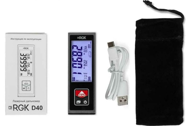 Лазерный дальномер RGK D40 (с поверкой)