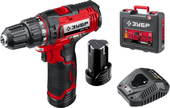 Дрель-шуруповерт ДШЛ-125-22 ЗУБР 2 АКБ