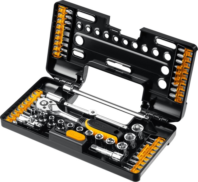 STAYER Auto 57, 57 шт, универсальный набор инструмента (27760-H57) STAYER Auto 57, 57 шт, универсальный набор инструмента (27760-H57)