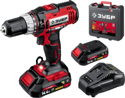 Дрель-шуруповерт ДШЛ-145-22 ЗУБР 2 АКБ