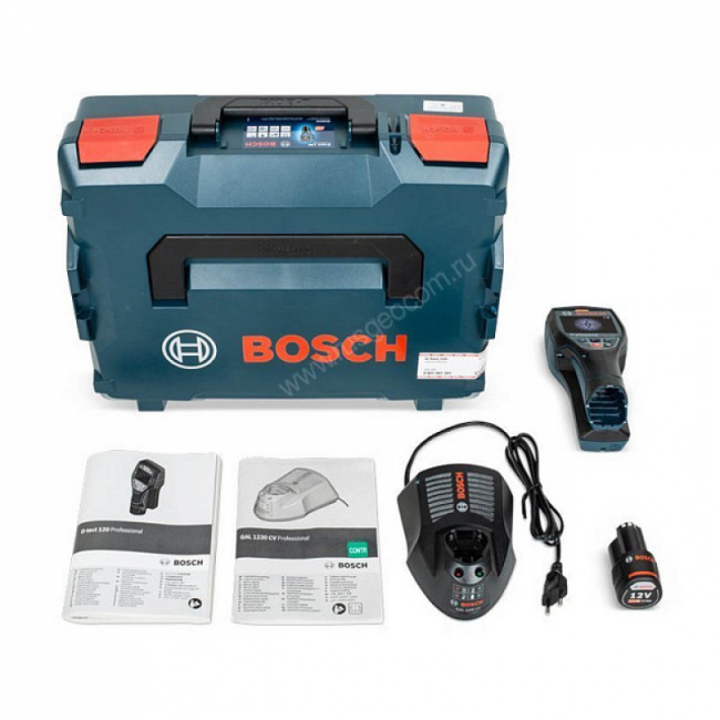 Детектор скрытой проводки и металла Bosch D-tect 120+12V+L-boxx (0.601.081.301)