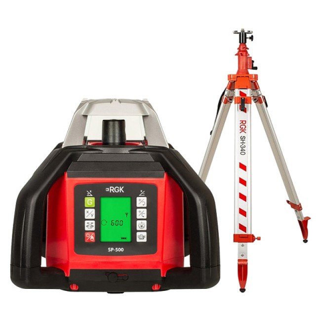 Комплект: ротационный нивелир RGK SP-500 + элевационный штатив RGK SH-340