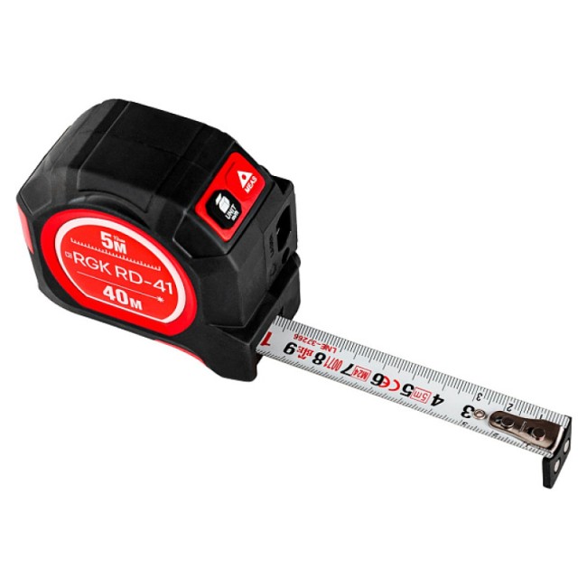 Лазерный дальномер RGK RD-41 с рулеткой с калибровкой Лазерный дальномер RGK RD-41 с рулеткой с калибровкой