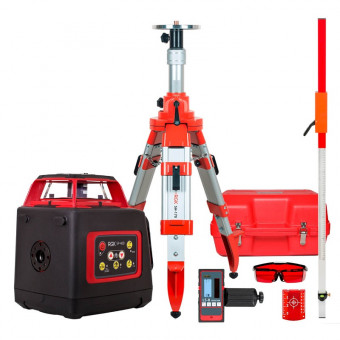 Комплект: ротационный нивелир RGK SP-400 + штатив, рейка