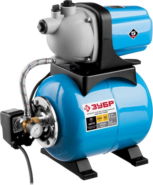 Автоматическая насосная станция НАС-М3-1000 ЗУБР 1000 Вт, бак 20 л