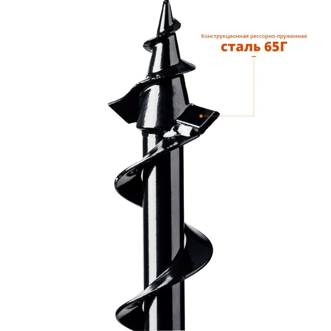 Шнек для мотобуров ЗУБР d 60 мм, грунт