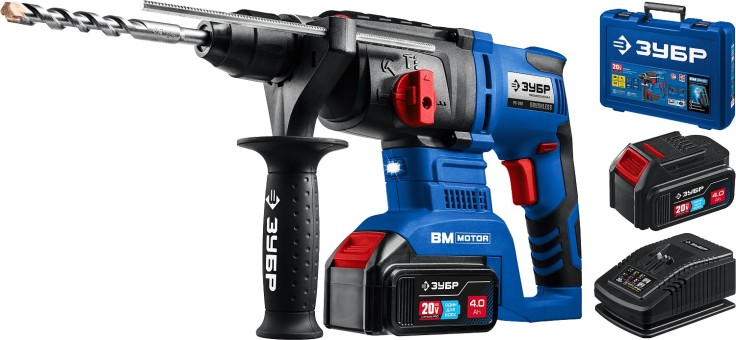 Перфоратор бесщеточный PB-260-42 ЗУБР 2 АКБ