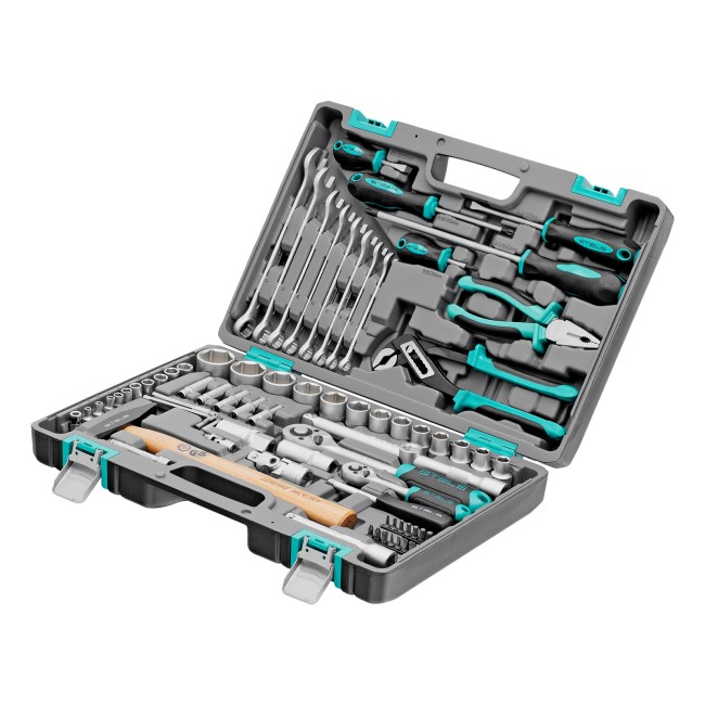 Набор инструментов 1/2", 1/4", CrV 76 предметов Stels