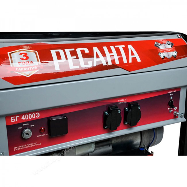 Бензиновый генератор Ресанта БГ 4000 Э Бензиновый генератор Ресанта БГ 4000 Э