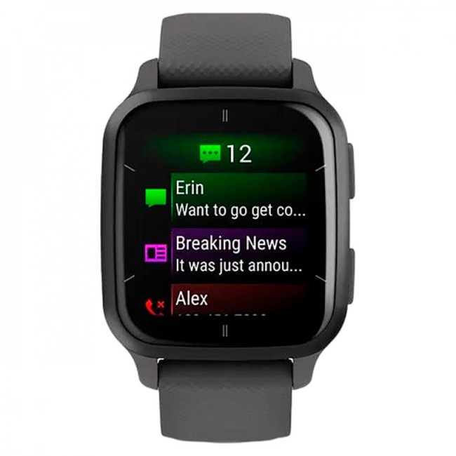 Часы Garmin Venu Sq 2 серый с серым алюминиевым безелем