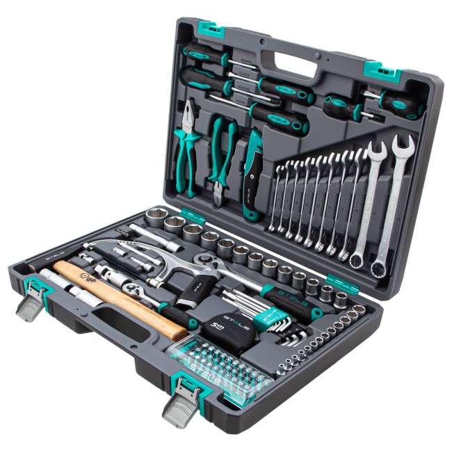 Набор инструментов 1/2", 1/4", CrV 98 предметов Stels