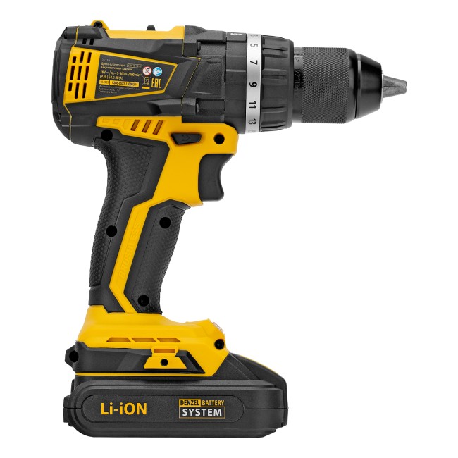 Дрель-шуруповерт аккумуляторная ударная CIDB-IB-18-02 Denzel Дрель-шуруповерт аккумуляторная ударная CIDB-IB-18-02 Denzel